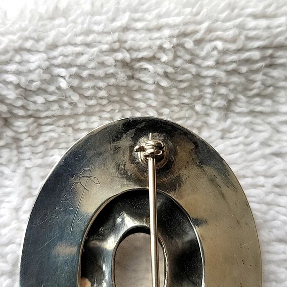 Midcentury Sterling Silver Brooch - Picture 5 of 6